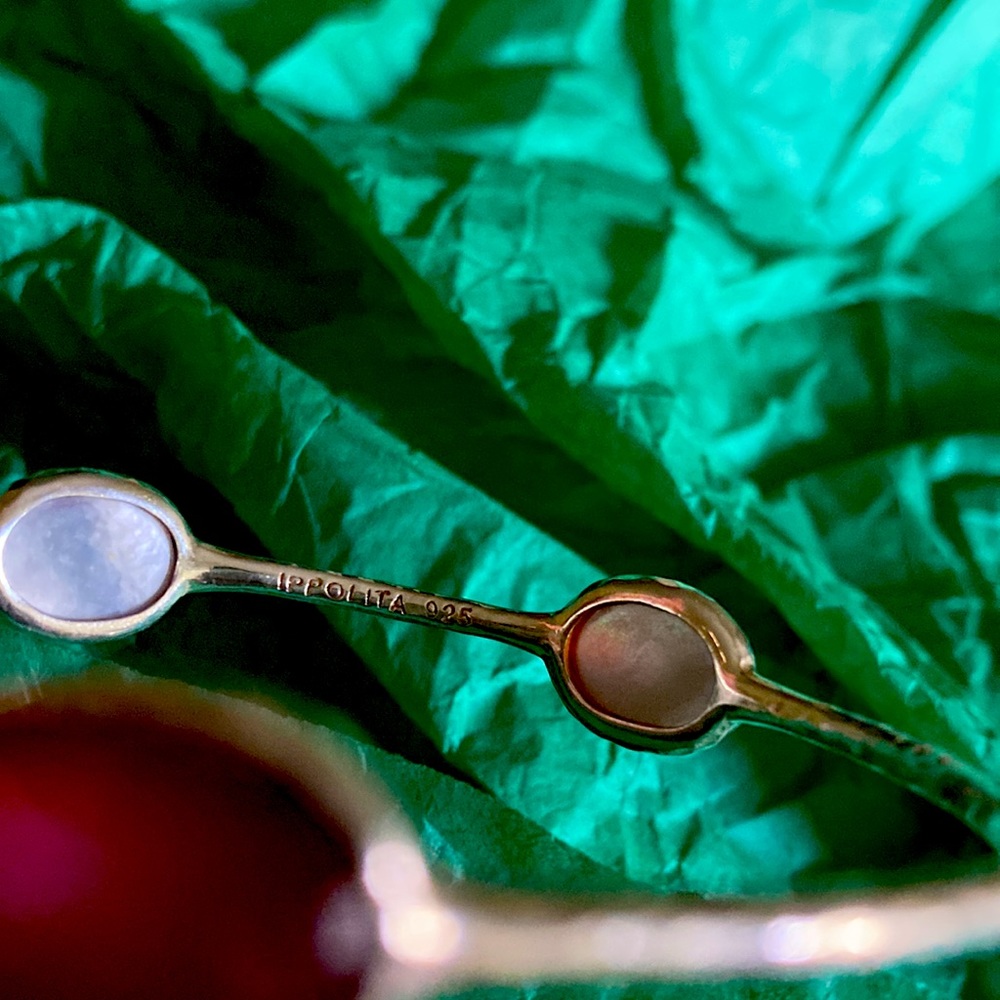 Ippolita Rock Candy Silver Red Pearl Inside Bracelet Not Used - Picture 4 of 16